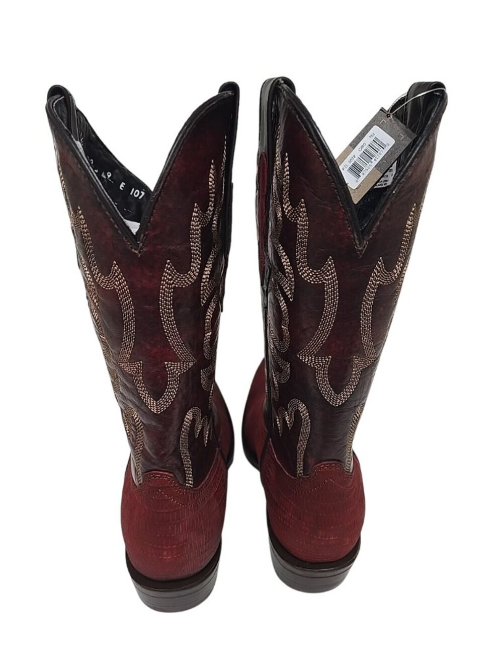 Dingo Men's DI 107 The Duke Snip Leather Pull On Western Boot Cherry Size 9D - Picture 3 of 6